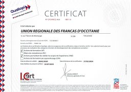 UR Francas Occitanie Qualiopi Certificat Rev03
